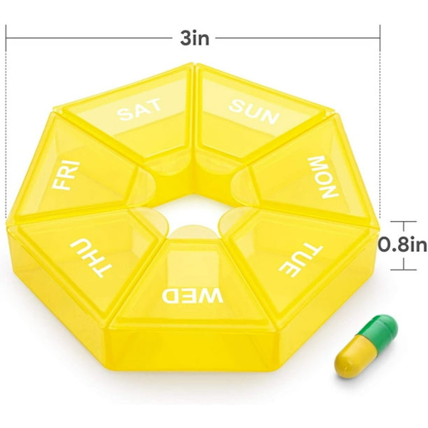 Medicinboks, Medicin Opbevaringspose Med Trykknap Til (To Gule)