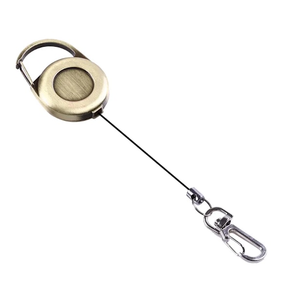 Utdragbara Badgehållare, 4-pack Badge-rullar Utdragbara, Robust Badgeklämma med Karabinknyckelfob, ID-Badge-rulle med Högdensitetsfiberlina