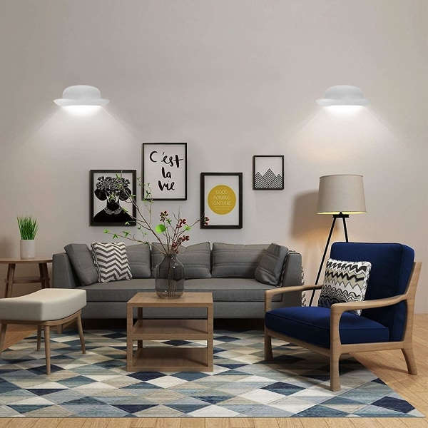 Kreativ 12W Moderne LED Vægslampe Vandafvisende IP65 Aluminium Vægskærm LED Indendørs Udendørs Til Badeværelse Soveværelse Gang Stue Trappe, Hvid 40