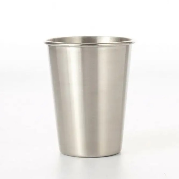 Premium-koppar i rostfritt stål 350 ml vattenkoppar i rostfritt stål (4-pack) Premium-metallkoppar - Stapelbar hållbar kopp