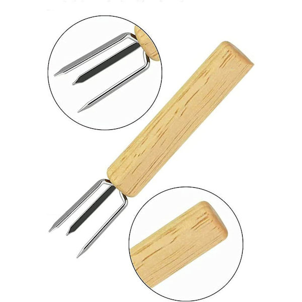 Majsspidse Spidde Majsgaffel Sødmajs Holdere Kartoffelgafler Med Rustfrit Stål Bbq Majsspidse Spidde Til Køkkenredskab Sødmajs Holder Gaffel