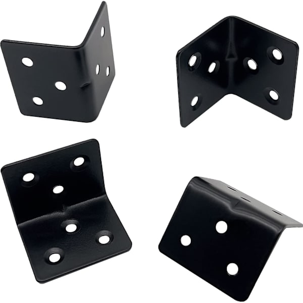 Hekkehjørnebeslag i rustfritt stål, vinkelbeslag, vinkelforbindelser, L-formet brakett - 10 stk 38x32x2mm 90 grader rett vinkel for feste av gjerde, bord, hylle, bla