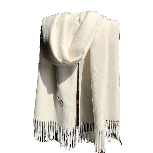 Sommer skjerf - Oversized langt lett lin stoff skjerf - Ris hvit Rice white
