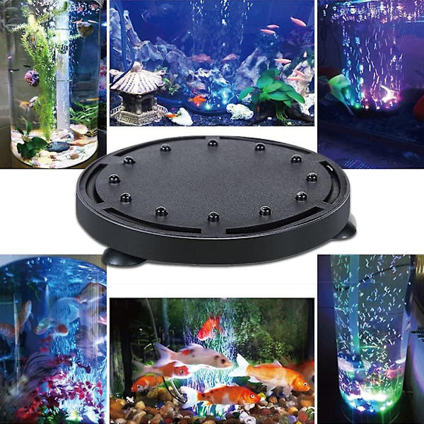 LED Luftbobbelys Vandtæt og Neddykkelig LED Belysning Akvarie Dekoration Lampe (a: Diameter: Ca. 10,5 cm, Effekt: 1W)