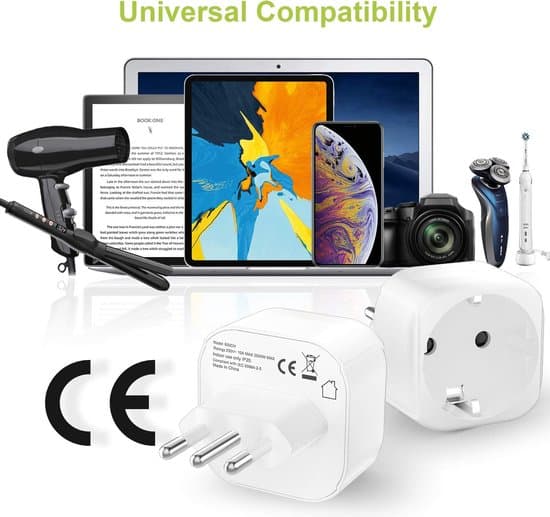 BSTNL Typ L Reseadapter 2-pack, Brandsäker Pluggadapter för Italien Chile Syrien, Passar Typ C Euro och Schuko-kontakter, Vit