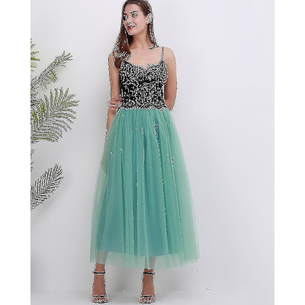 4 Kerrosta, Elegantti Korkeavyötäröinen, Pliseerattu Tullehame, Pallomainen Vaaleanvihreä light green