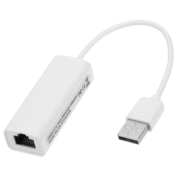 USB Adapter Dator Ethernet Nätverksadapter Ethernet Internet Adapter Gigabit Lan Adapter Gigabit White 2.2X20.8