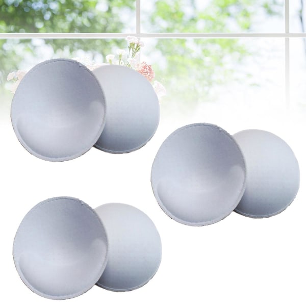 3 Par Damupptagbara Smarta Koppar Bh-inlägg Ventilationshål Pads för Badkläder Sport - Storlek M (vit White