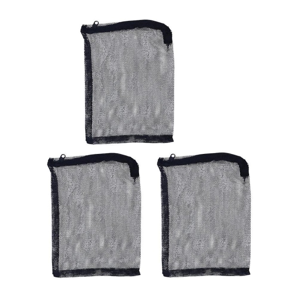 12 st 25x30cm Dragkedja Nylon Nätfilter Media Väska För Akvarium Trädgård Damm (svart)Svart25X30CM Black 25X30CM