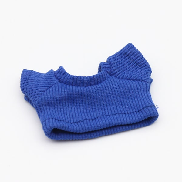 /RYI/17CM Labubu Nukke Labubu Neulottu T-paita Yksiväriset Asusteet Labubu Nuken Vaatteet Neulottu Set Pusero Blue