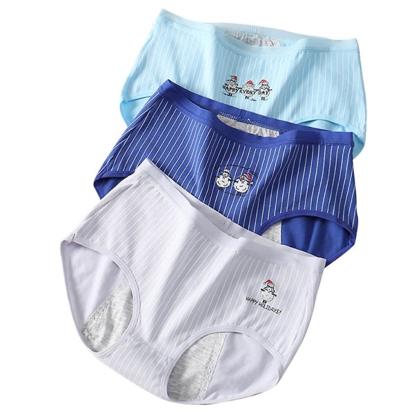 3 kpl Vuotamattomat Kuukautisalushousut Naisille Hengittävät Alushousut Sekalaiset Värit XL Assorted Color XL