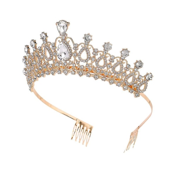 Bryllupstiara Brud Tiara Krystal Rhinestones Tiara Krone Med Kam Til Brud Bryllupskrone Med Kam