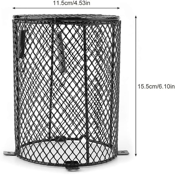 Varmelampe Skærm til Reptiler, Beskyttelsesbur Pære Lampe Anti-skoldning Pære Beskyttelsesdæksel Kasse Beskytter Bur Til Skoldning Strømkasse (cylinder