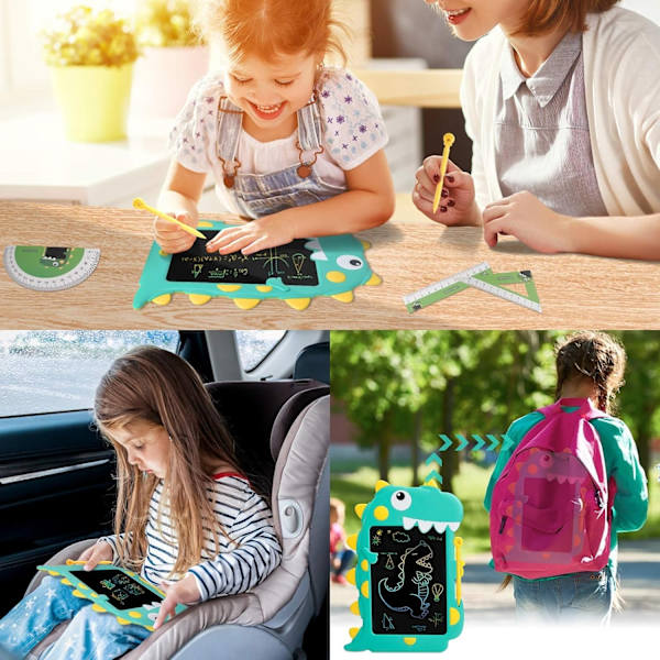 Skrivetavle for barn Doodle Board Kladde og Lek for 3-10 år gamle gutter/jenter Gaver Utdanning Læringsleker Dinosaur
