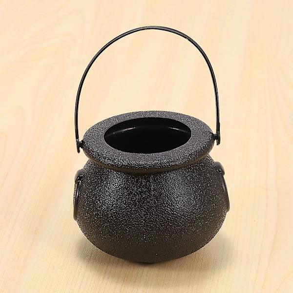 10 stk. Serie Heksegryte Godteriholder Med Håndtak Allehelgensdag Godteriboks Mini Kjel Black Witch Cauldron For Allehelgensdag