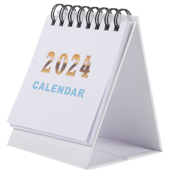 1 Book Of Free Standing Calendar 2024 Desktop Calendar Desktop Calendar Desk Calendar For OfficeWhite10X7.5CM