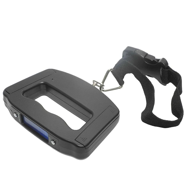 Portabel Digital Bagagevåg med 50 kg Kapacitet Bakgrundsbelyst LCD-Skärm Utan Batteri Svart Black