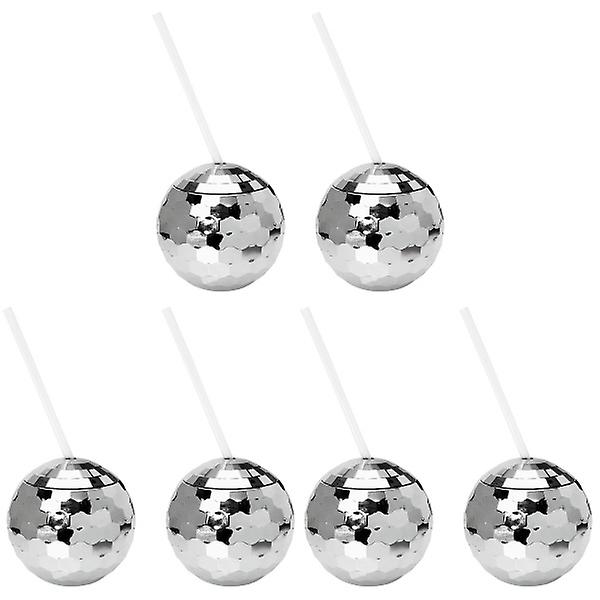 8 stk Dekorative Glitrende Ballformede Kopper Hjem Bar Fest Cocktailkopp Disco-tema Vinkopp 6 stk1 6 pcs 10.8x10.5cm