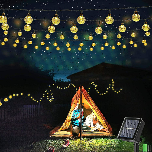 Solar String Lights Outdoor, 9m Outdoor String Lights With 60 Led Crystal Balls, 8 Modes Waterproof String Lights For Garden Home Party Patio Patio We