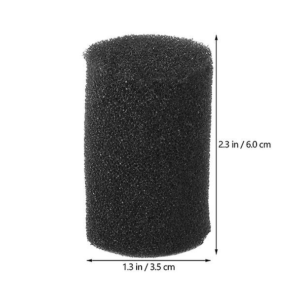 6 stk Svampfiltre Fiskfilter Svamp Kanisterfilter Svamp Akvariumfilter Deksel Svamphylser Black 6x3.5cm
