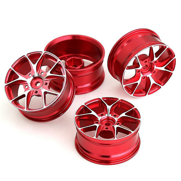 4 stk Metallfelger Gummi Dekk Kompatibel Med 1/10 RC Vei Drift Touring Bil Sakura Traxxas Hpi Redcat, 5