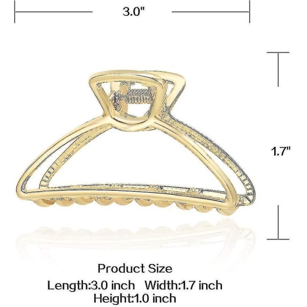 3 stk Metall Anti-Skli Hårklipp For Å Holde Hår Rose Gull Rose Gold