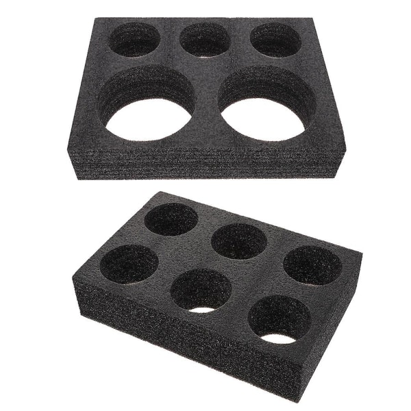 2 stk. Kopper Bulk Take Away Kop Bæger Takeaway Kaffe Bærer Vand Kop Bærer Take Out Kop Bærere Sort Black 30X20CM