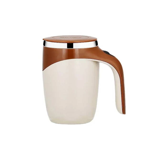 Magnetisk Självrörande Mugg Blenderkopp Tvålock Livsmedelsklassad 304 Rostfritt Stål Foder Kaffe Mugg Lämplig för Kaffe, Mjölk, Kakao och