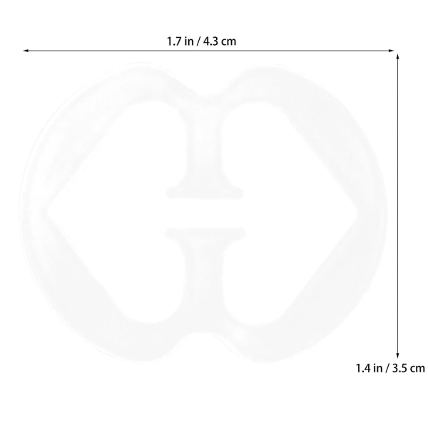 50 kpl Luovia Näkymättömiä Rintaliivinsolkia Naisten Alusvaatteiden Olkahihnan Liukumattomat Soljet Läpinäkyvät 50 kpl 4,3X3,5 Transparent 50pcs 4.3X3.5CM