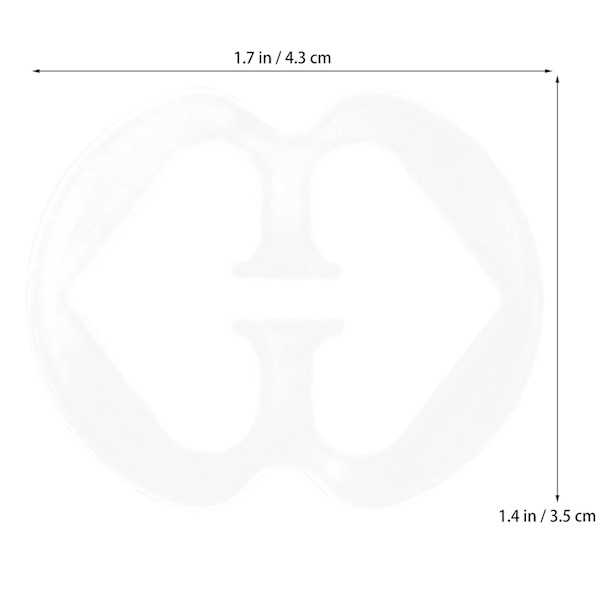 50 stk Kreative Usynlige BH-spenner Kvinner Undertøy Stropp Anti-skli Spenner Transparent 50stk4.3X3.5 Transparent 50pcs 4.3X3.5CM