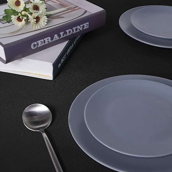 Rektangulært duk, flekk- og krøllbestandig, vaskbar polyester, dekorativt stoffduk for spisebord, B