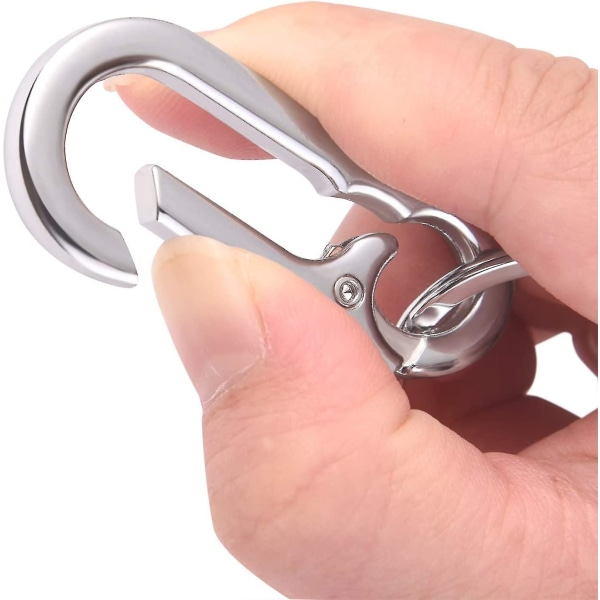 14-pack nyckelring, metall nyckelring Karbinhake Clip Nyckelring Nyckelringar för Craft Hummer Spännen Svängbara Clips Nyckelring för män