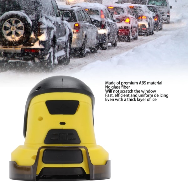 Elektrisk isskraper, bærbar trådløs elektrisk snøisskraper, USB oppladbar snøfjerner for bilfrontrute med roterende