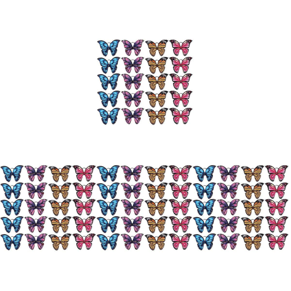 100 st Fjärilar Charm Härligt hänge gör-det-själv-tillbehör för smyckesarbete80 st2X2cm 80 pcs 2X2cm