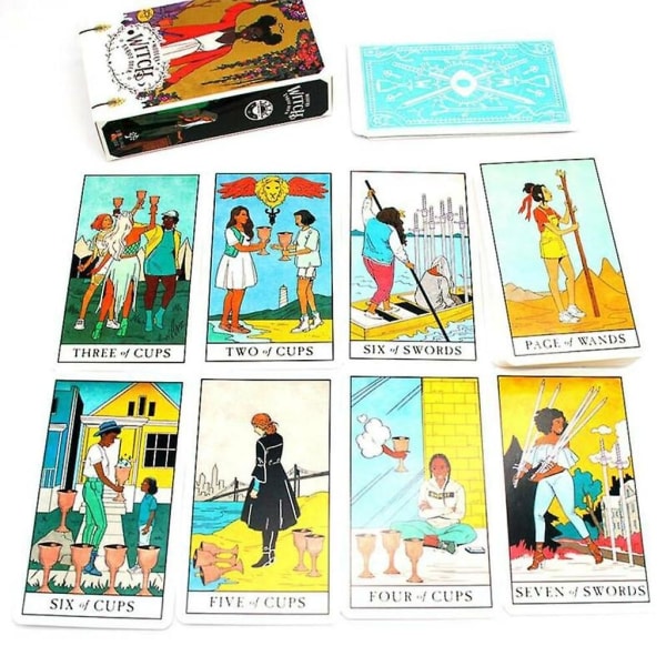 78 Kort Moderne Hekse Tarot Dekk Tarotkort Familiespill Dekk Moderne Hekse Tarot: 78 Tarotkort Med Instruksjoner