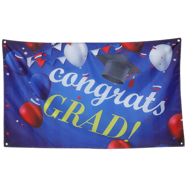 Graduation Banner Congratulations Banner Graduation Photo Backdrop Party DecorBlue150X90CM