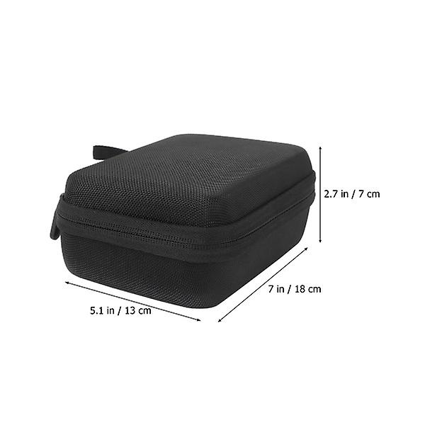Liten reseväska för små digitalkameror, elektronikväska, bärväska för små kameror, EVA-kameraväska, svart Black 17X14.5X7CM