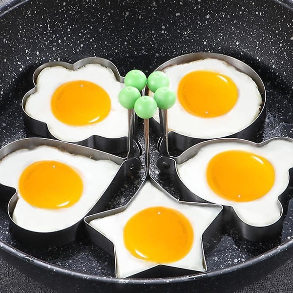 Ny kreativ, hjerteformet eggpannekakefrokost i rustfritt stål