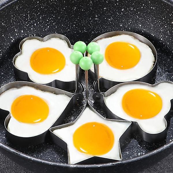 Ny Kreativ Rostfri Hjärtformad Ägg Pannkaksfrukost