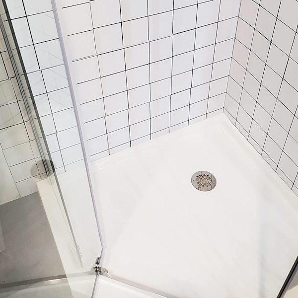 Polerad mässingsduschbrunn, Badrumstung golvbrunn med avtagbar rostfritt stål mönstrad galleravloppsskydd