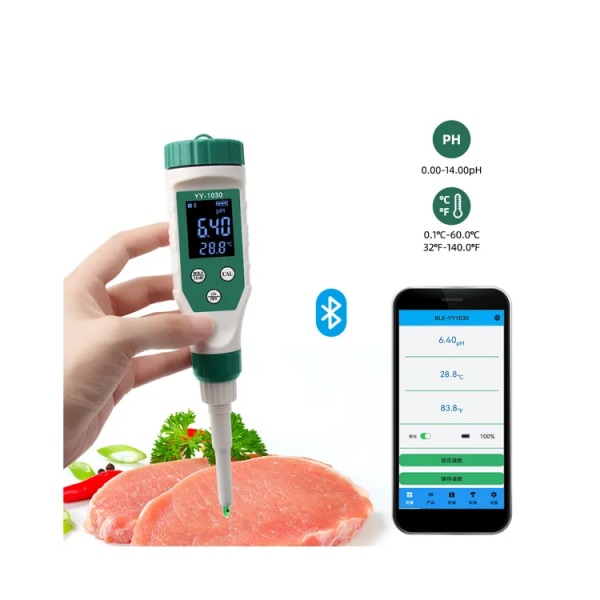 Digital Jord-pH-Måler for Hageeiere, Direkte Jord-pH-Tester for Plantepleie, Mål pH-Verdien til Løsning, Pottejord, Vekstmedium, Perfekt for Innendørs, Drivhus