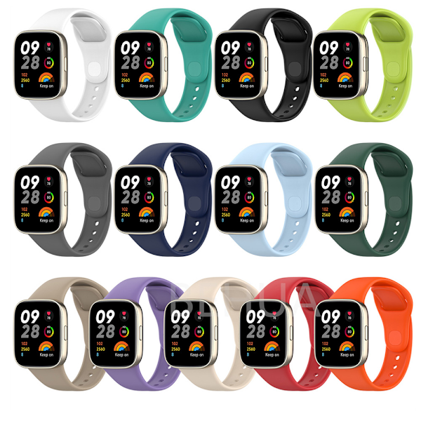 RYI_Silikonearmbånd til Redmi Watch 3 Armbåndsrem SmartBand Sportsarmbånd Bralet Erstatning Citrongrøn