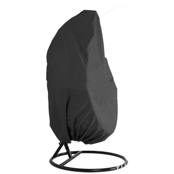 Hængestolbetræk Have Rattan Viklet Vandafvisende Hængestolbetræk Beskyttende Betræk til Æggestol Vand- og Støvbestandig - 190 x 115cm (Sort)