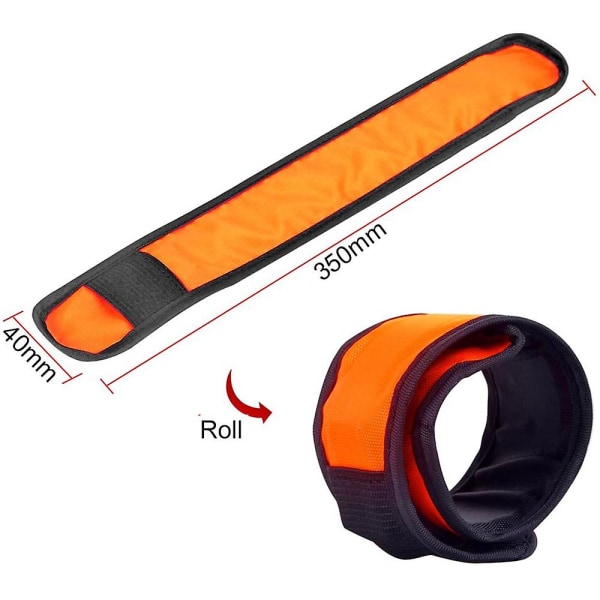 7 st LED-ljus upp band Slap armband natt säkerhet handledsband för löpning ridning promenader konsert fest camping utomhussporter med 8 extra knappbatterier