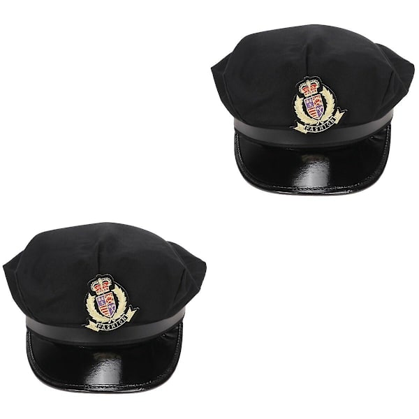 3 stk. Ottekantede Sømandshuer Admiral Hat Hav Sølv Hvede Kaptajner Skipper Hat 2 stk. 24x19,5x9cm 2pcs 24x19.5x9cm