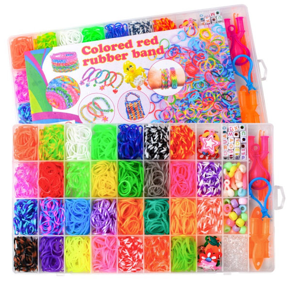 Armbandssats, Gummibandsarmbandssats för Barn, Påfyllningssats för Flickor & Pojkar, Vänbandstillverkningssats Smyckestillverkning