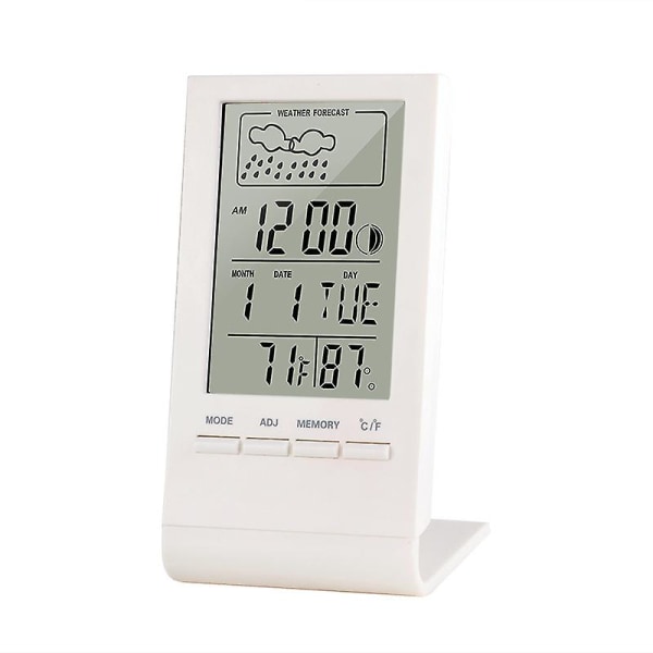 2 st Digital Termohygrometer Termometer Hygrometer Väckarklocka