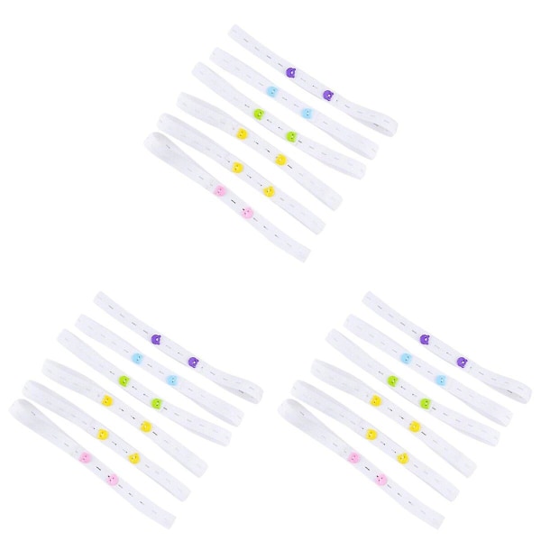 60 stk. Fold Over Elastisk Spædbarns Babyble Tape Sikkerhed Ble Fastgørelsesbælte Justerbar Ble Spænde F 60 pcs