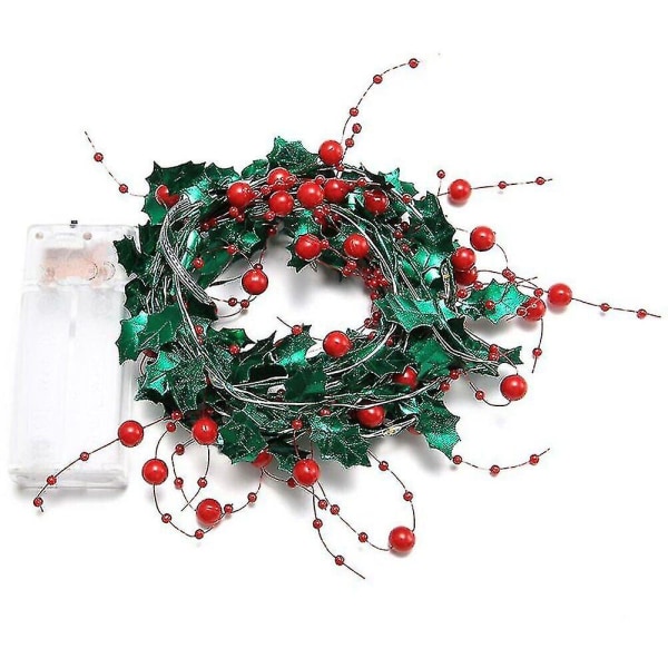 Jouluvalo Männynkäpyseppele Xmas String Lights Kotikaupan sisustus(vihreä+punainen)(1kpl)