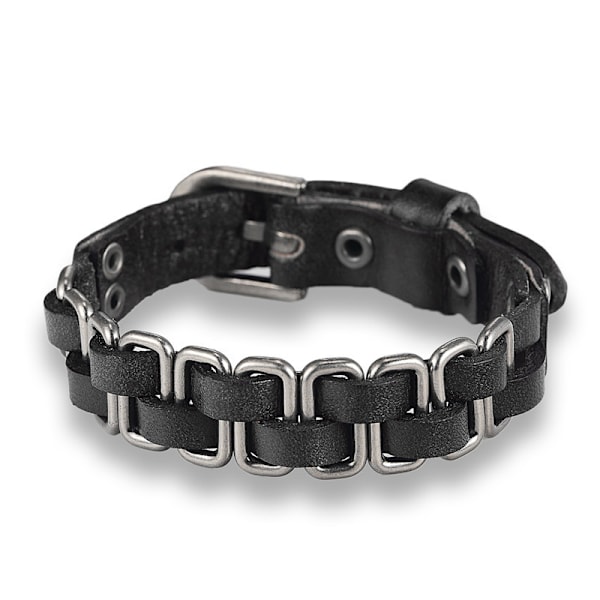 3 st Punk Style PU Läder Retro Vävd Armband Överdriven Personlighet Par Armband Kvinnor och Män Hand Smycken